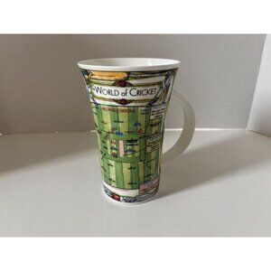 THE WORLD OF CRICKET EXTRA LARGE 6” MUG DUNOON SCOTLAND CAROLINE DADD DESIGN